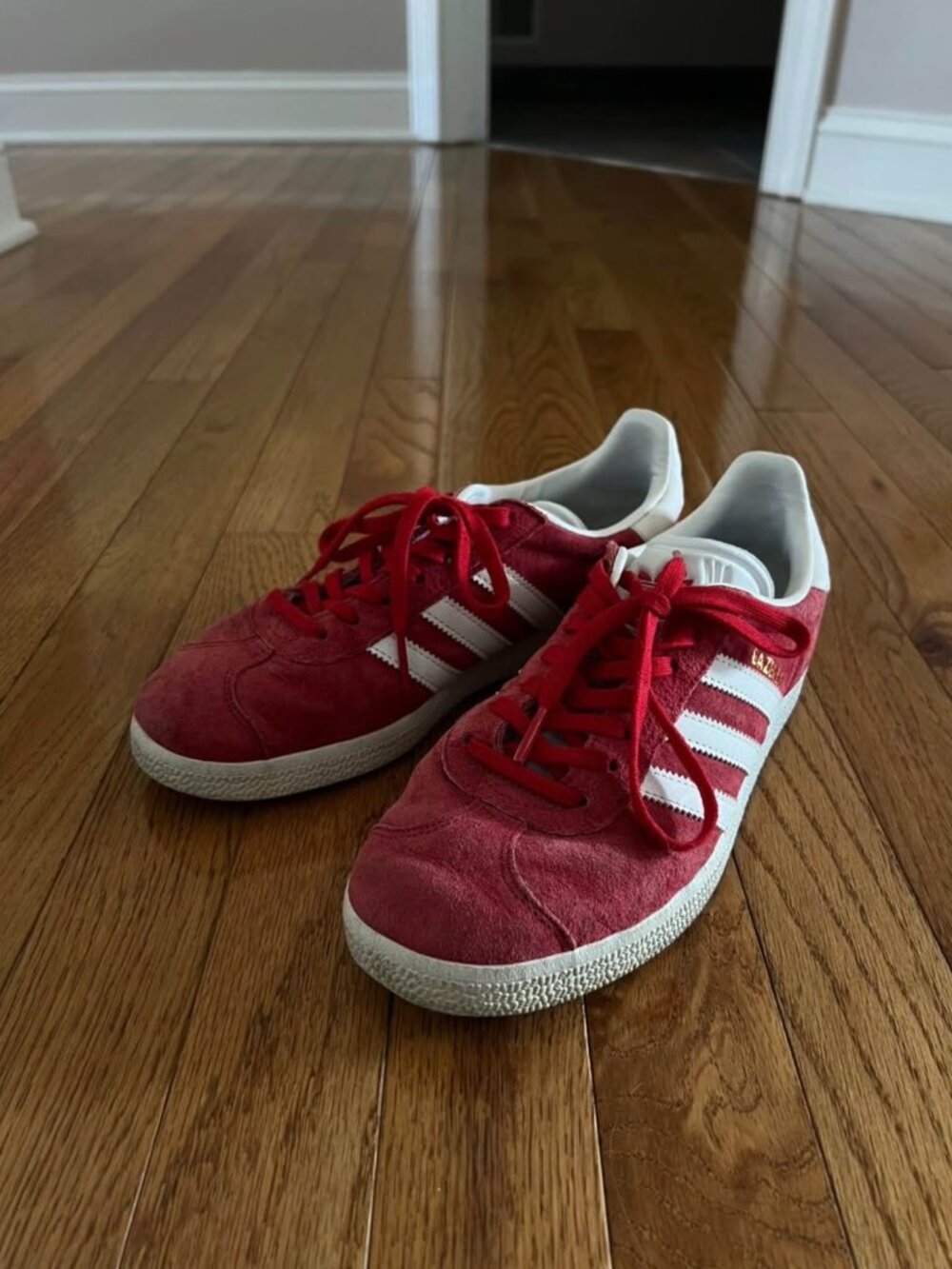 Red Adidas Gazelle Sneakers